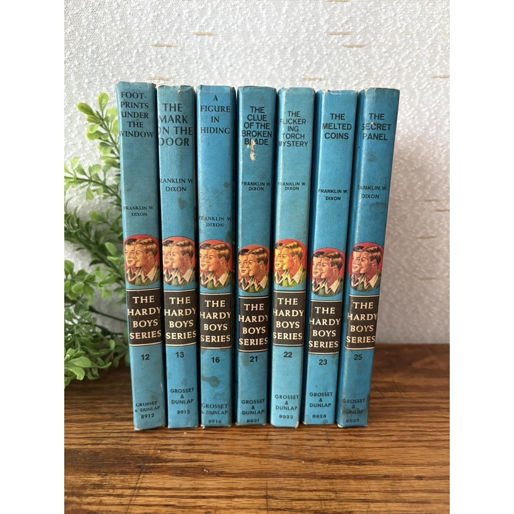 Vintage Hardy Boys Lot of 7 Grosset & Dunlap Blue Hardcover Mystery